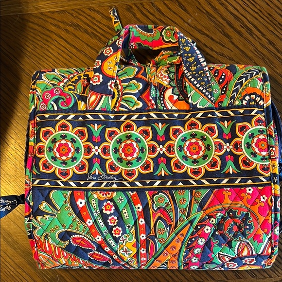 Vera Bradley Red and Orange Travel Bag with Venetian Paisley Pattern - Picture 2 of 11